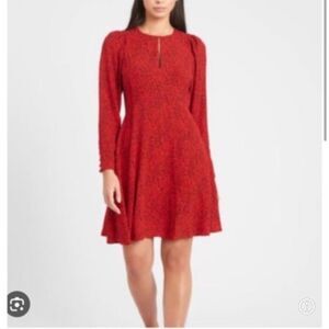 Elegant Red Long Sleeve Dress